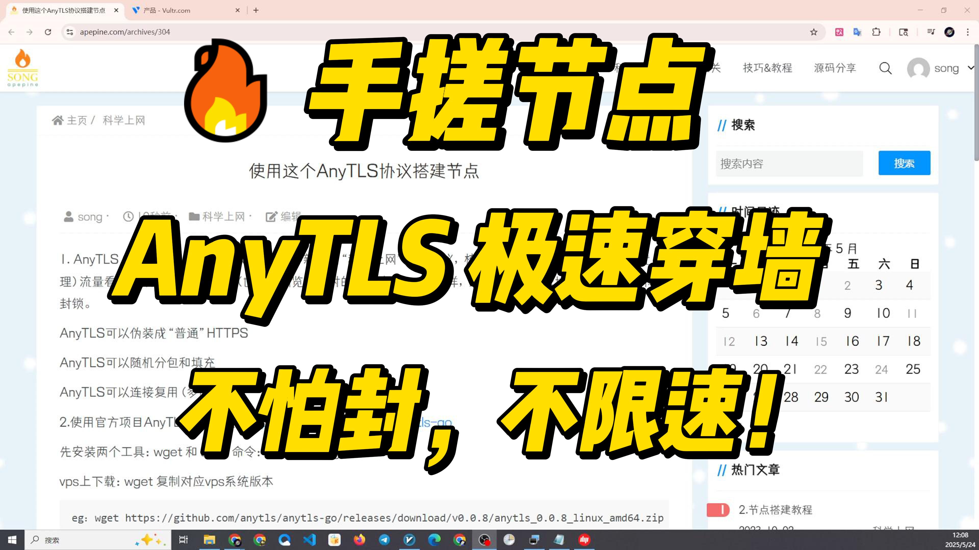 使用这个AnyTLS协议搭建节点– 猿猿松